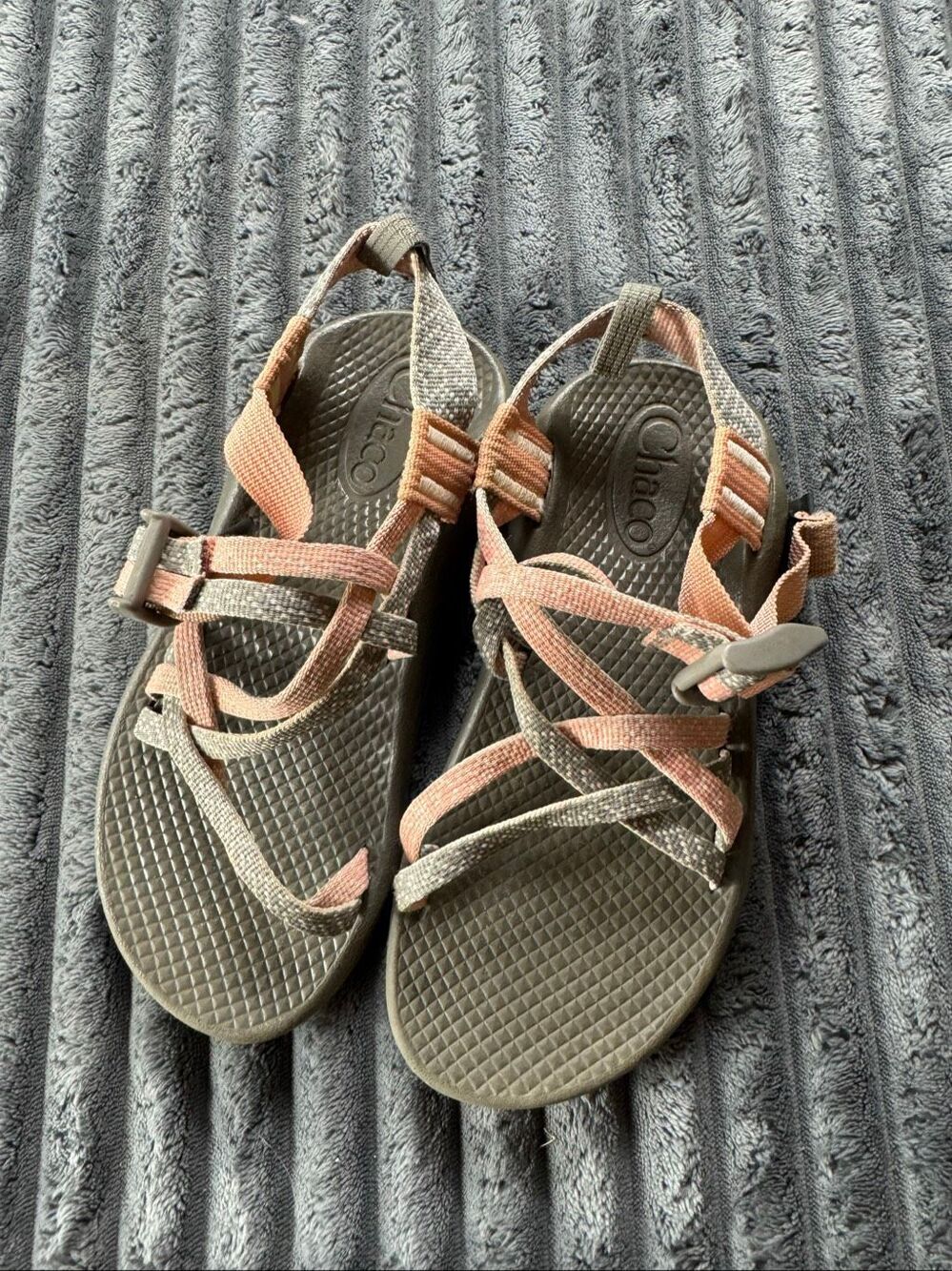Chacos Classic Sport Burlap Heather Peach Multi Straps Sandals Size 1